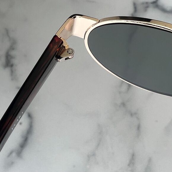 Otra ECHO Sunglasses Round Gold Metal Tortoiseshell Arm Green Lens 43-19-144 - Picture 11 of 14